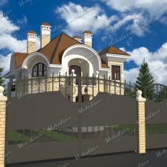 Кованые ворота V14 в Москве и Московской области