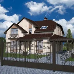 Кованые ворота V4 в Москве и Московской области
